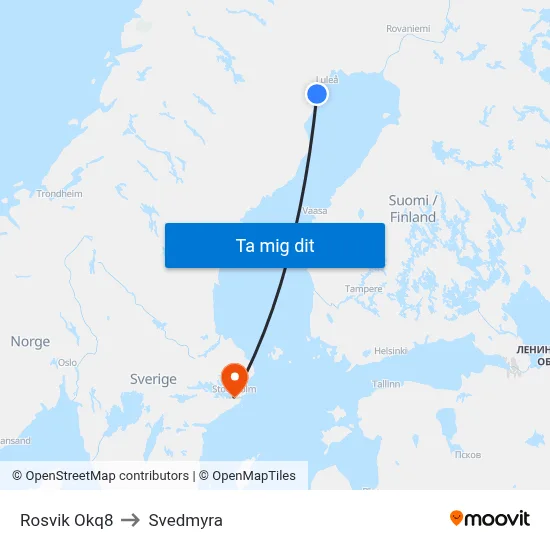 Rosvik Okq8 to Svedmyra map