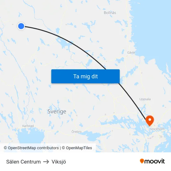 Sälen Centrum to Viksjö map