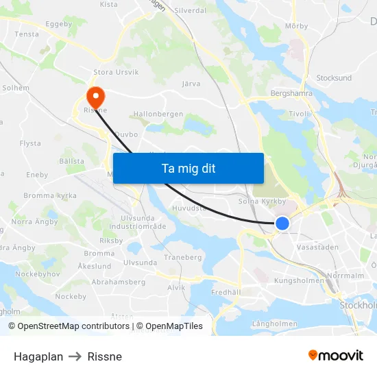 Hagaplan to Rissne map