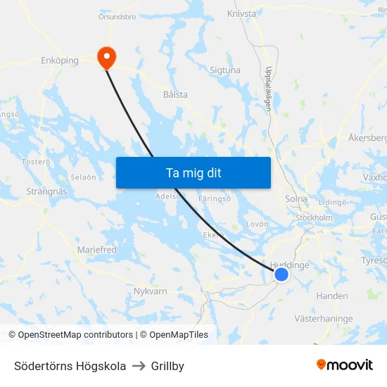 Södertörns Högskola to Grillby map