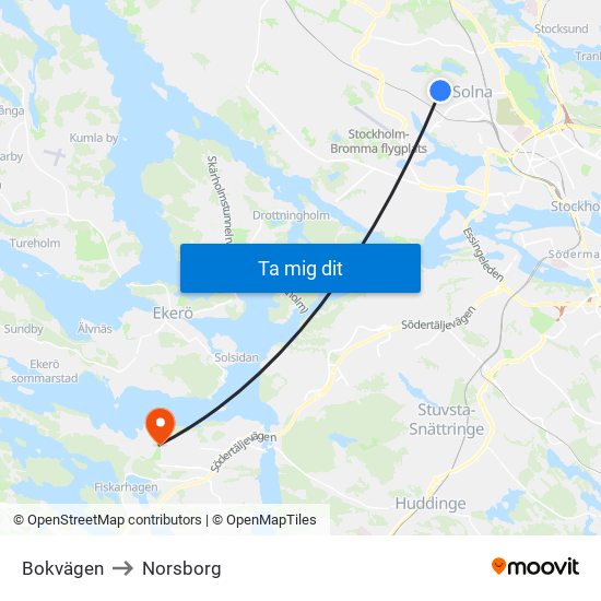 Bokvägen to Norsborg map