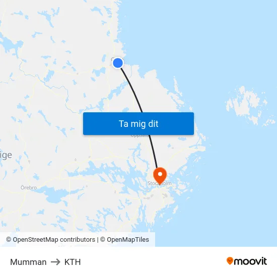Mumman to KTH map