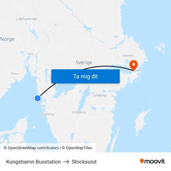 Kungshamn Busstation to Stocksund map