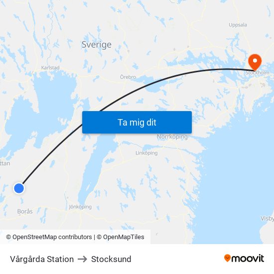 Vårgårda Station to Stocksund map