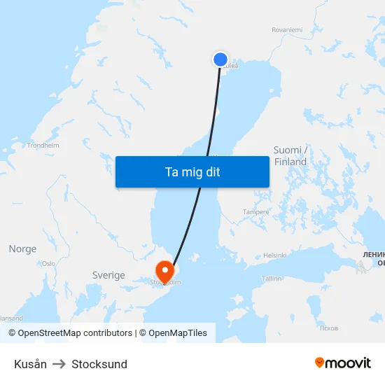 Kusån to Stocksund map
