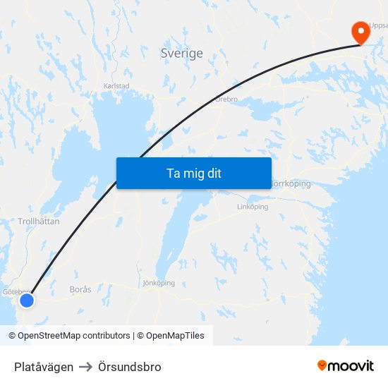 Platåvägen to Örsundsbro map