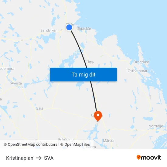 Kristinaplan to SVA map