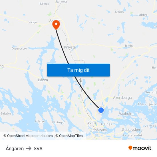 Ångaren to SVA map