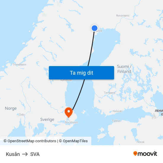 Kusån to SVA map