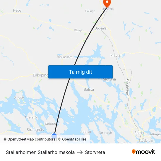Stallarholmen Stallarholmskola to Storvreta map