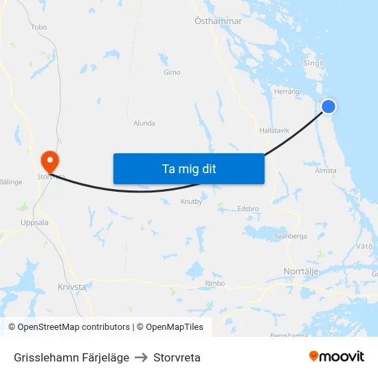 Grisslehamn Färjeläge to Storvreta map