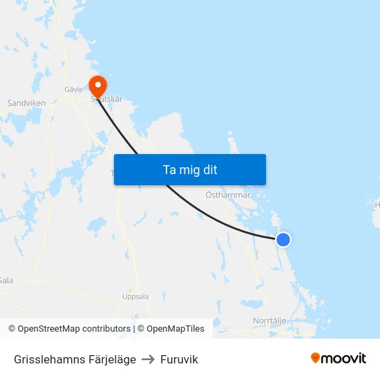 Grisslehamns Färjeläge to Furuvik map