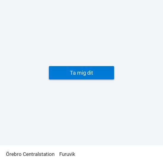 Örebro Centralstation to Furuvik map