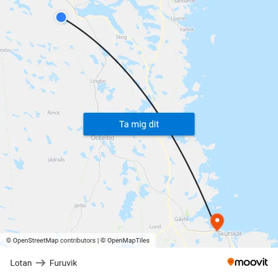 Lotan to Furuvik map