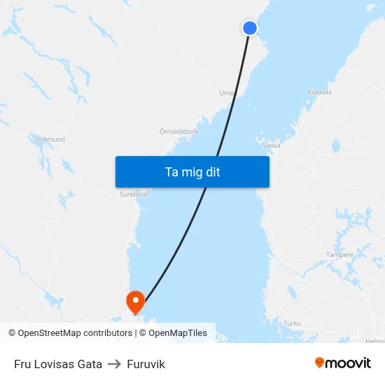 Fru Lovisas Gata to Furuvik map