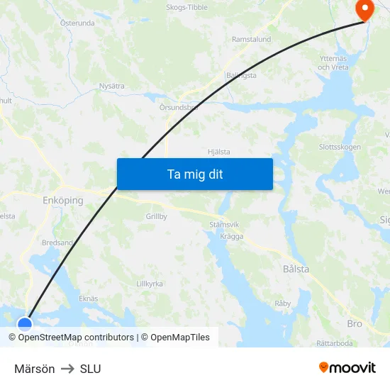 Märsön to SLU map