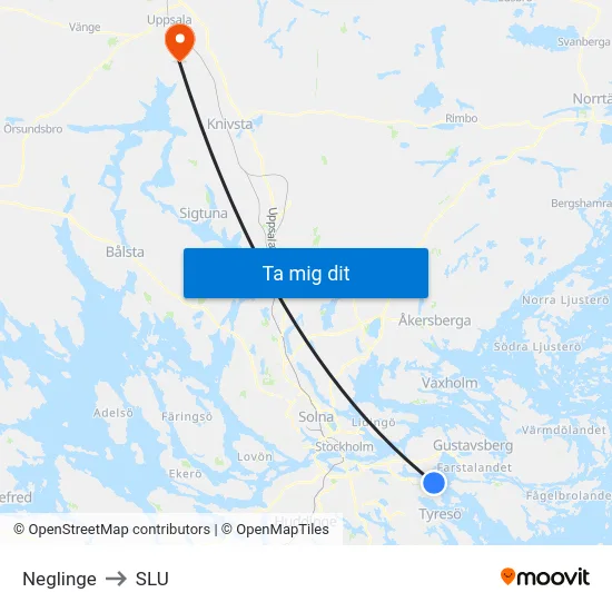 Neglinge to SLU map
