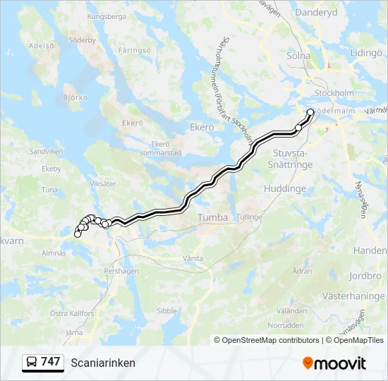 747 Bus Line Map