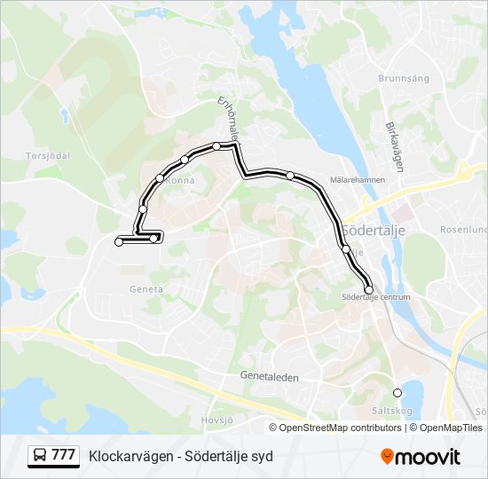 777 bus Line Map