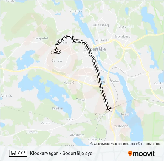 777 Bus Line Map