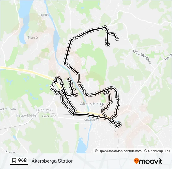 968 Bus Line Map