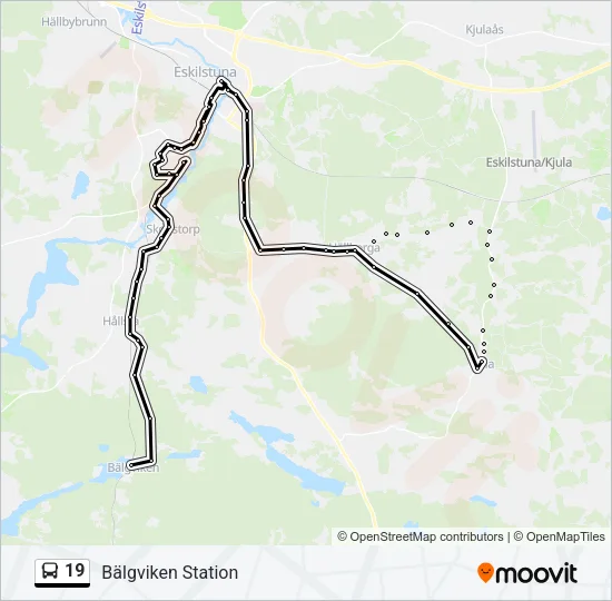 19 Bus Line Map
