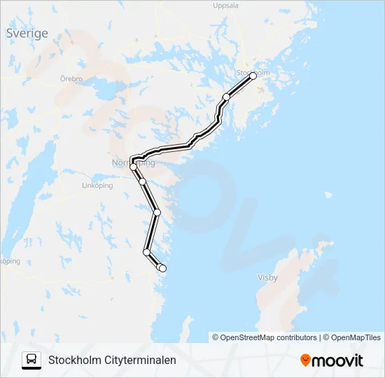 VÄSTERVIK EXPRESS Bus Line Map