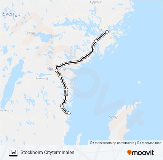 VÄSTERVIK EXPRESS bus Line Map