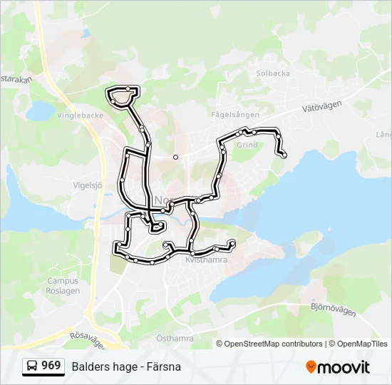 969 Bus Line Map