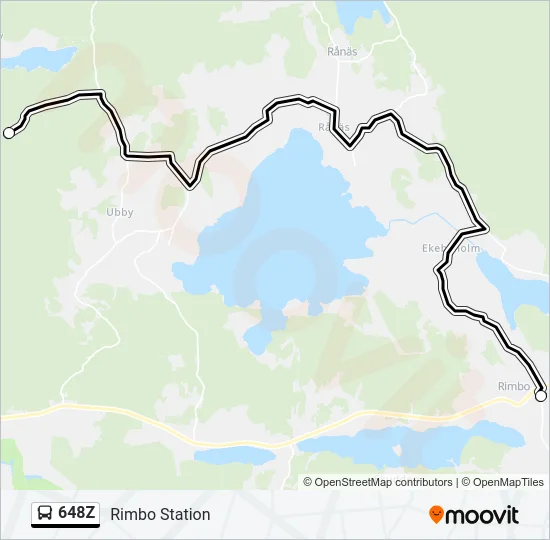 648Z Bus Line Map