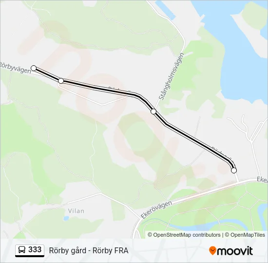 333 Bus Line Map