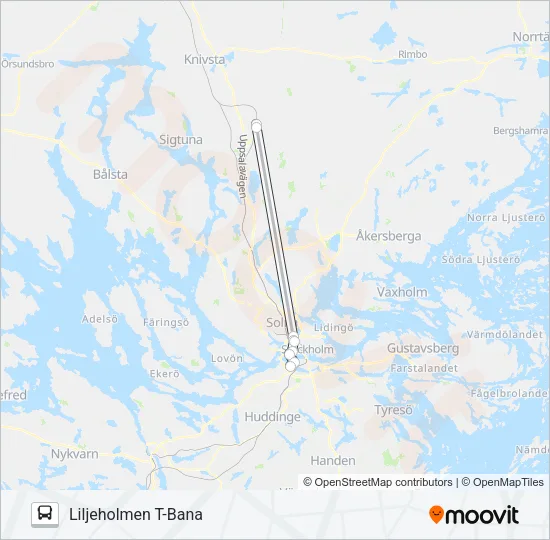 FLYGBUSSARNA Bus Line Map