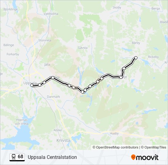 68 train Line Map