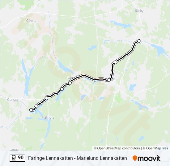 90 train Line Map