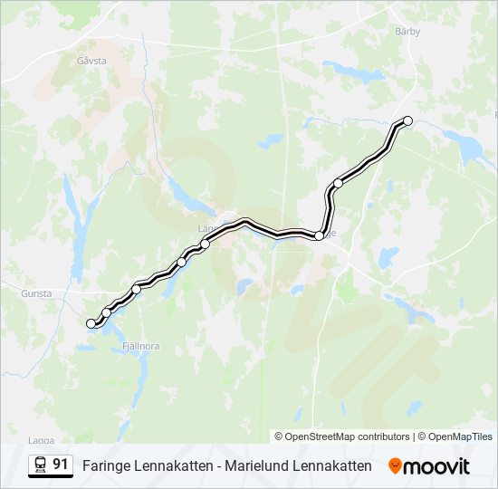 91 train Line Map