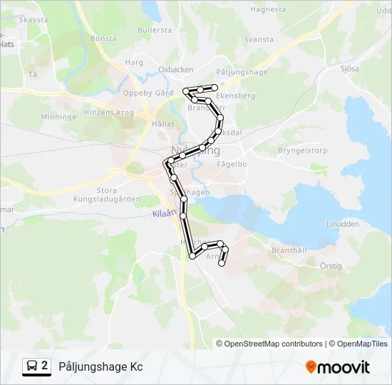 2 Bus Line Map