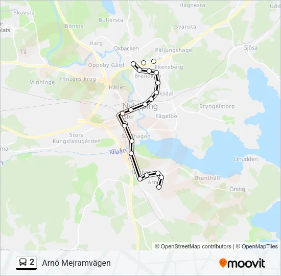 2 Bus Line Map