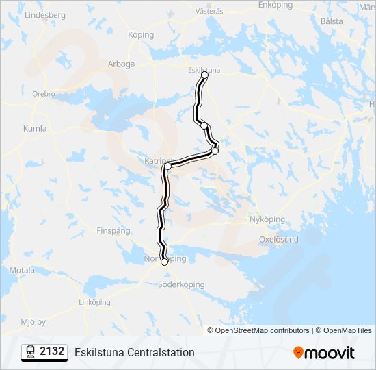 2132 tåg Linje karta
