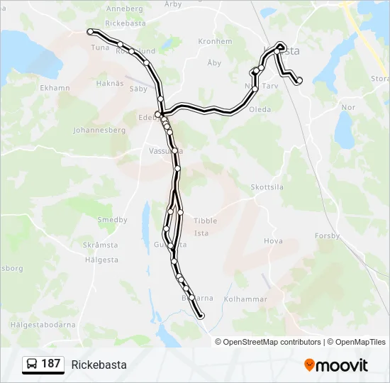 187 Bus Line Map