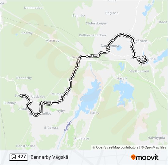 427 bus Line Map