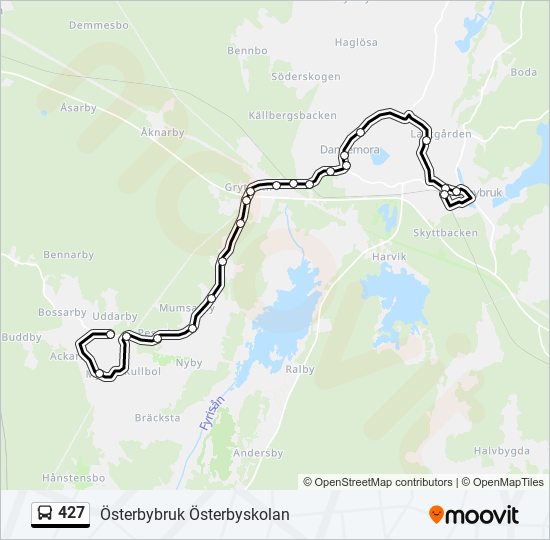 427 bus Line Map