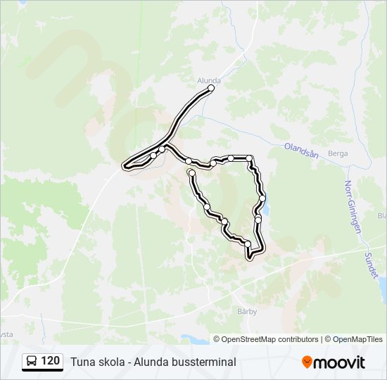 120 bus Line Map