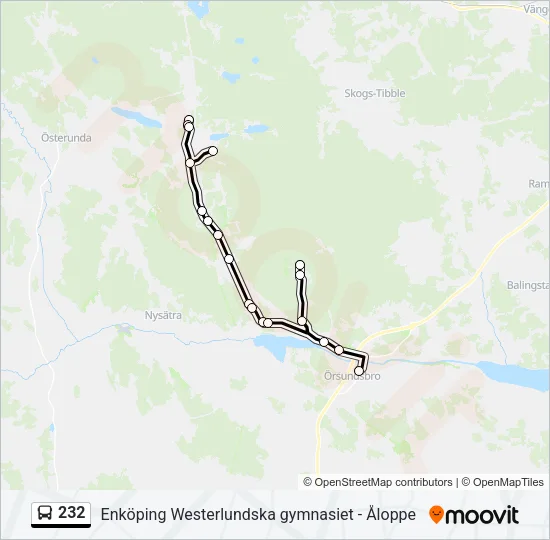 232 Bus Line Map