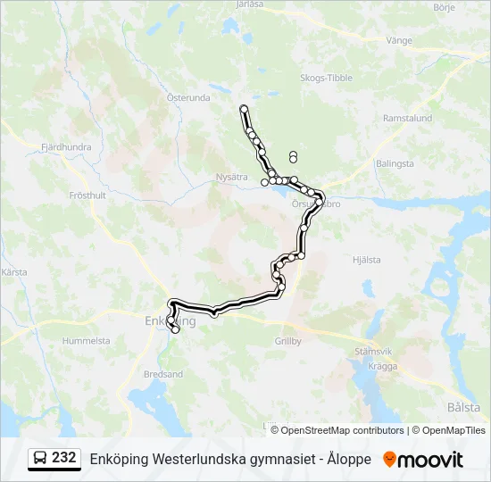 232 Bus Line Map
