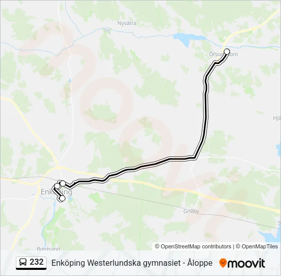 232 Bus Line Map