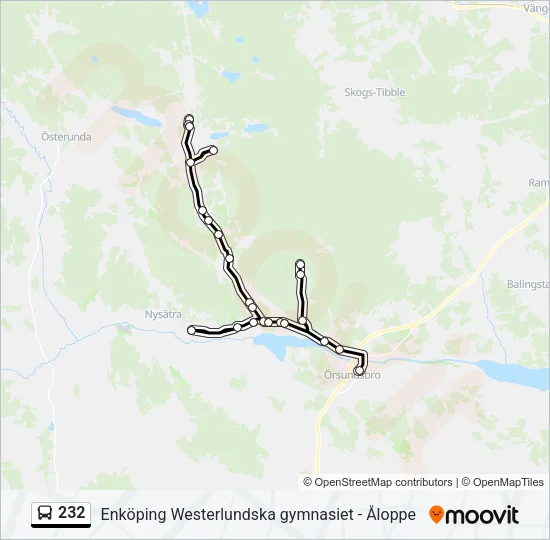 232 Bus Line Map