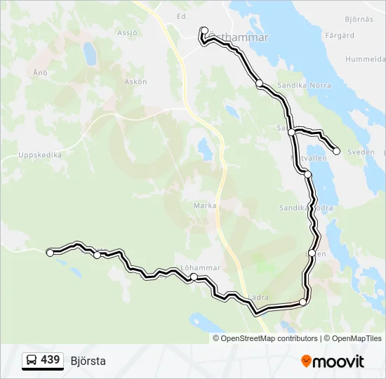 439 Bus Line Map