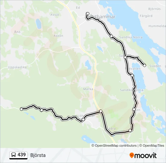 439 Bus Line Map