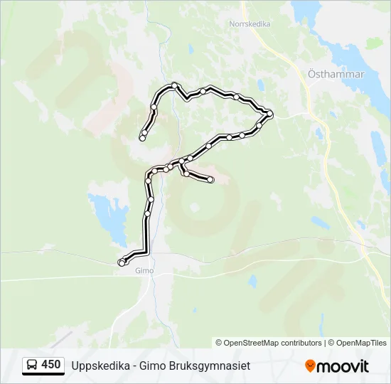 450 Bus Line Map