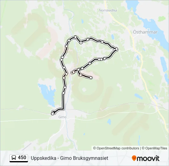 450 Bus Line Map